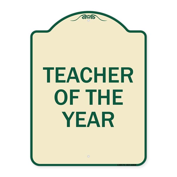 Teacher of the Year Heavy-Gauge Aluminum Architectural Sign, 24" x 18", TG-1824-22828